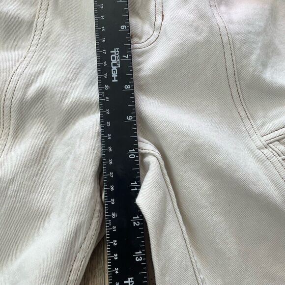 PacSun Pants Womens Small Beige Cargo Pants Pocket Elastic Snap Casual Ladies XS - Picture 8 of 8